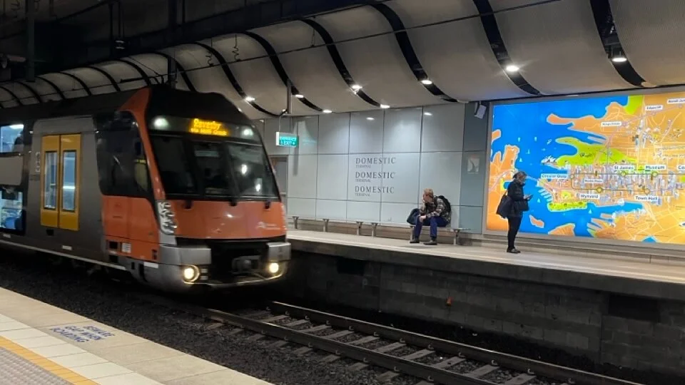 The train in Airport station